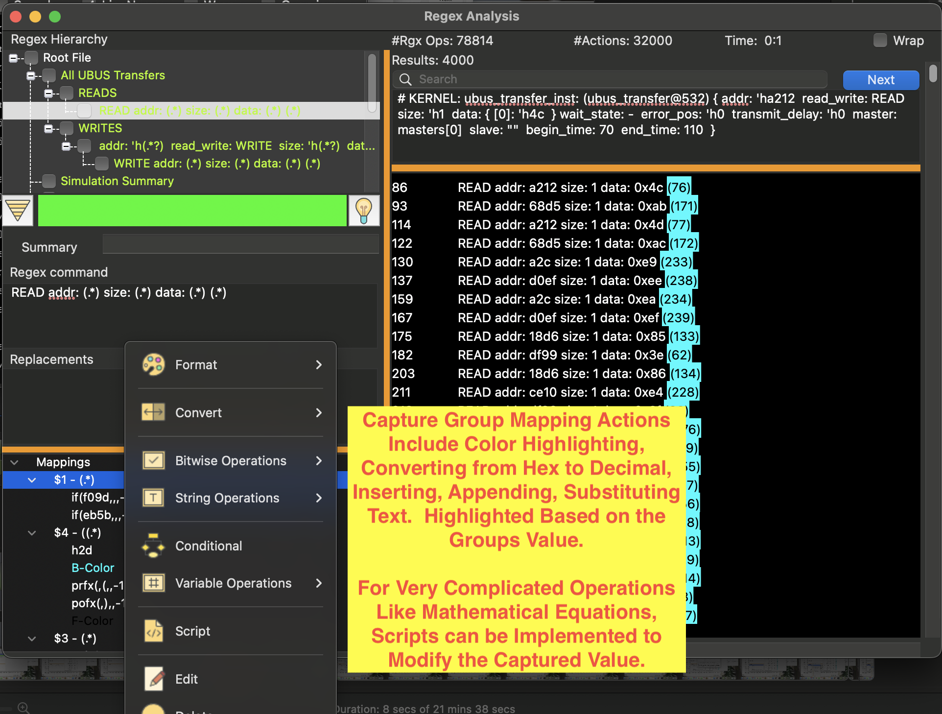 Format and Convert Capture Groups.