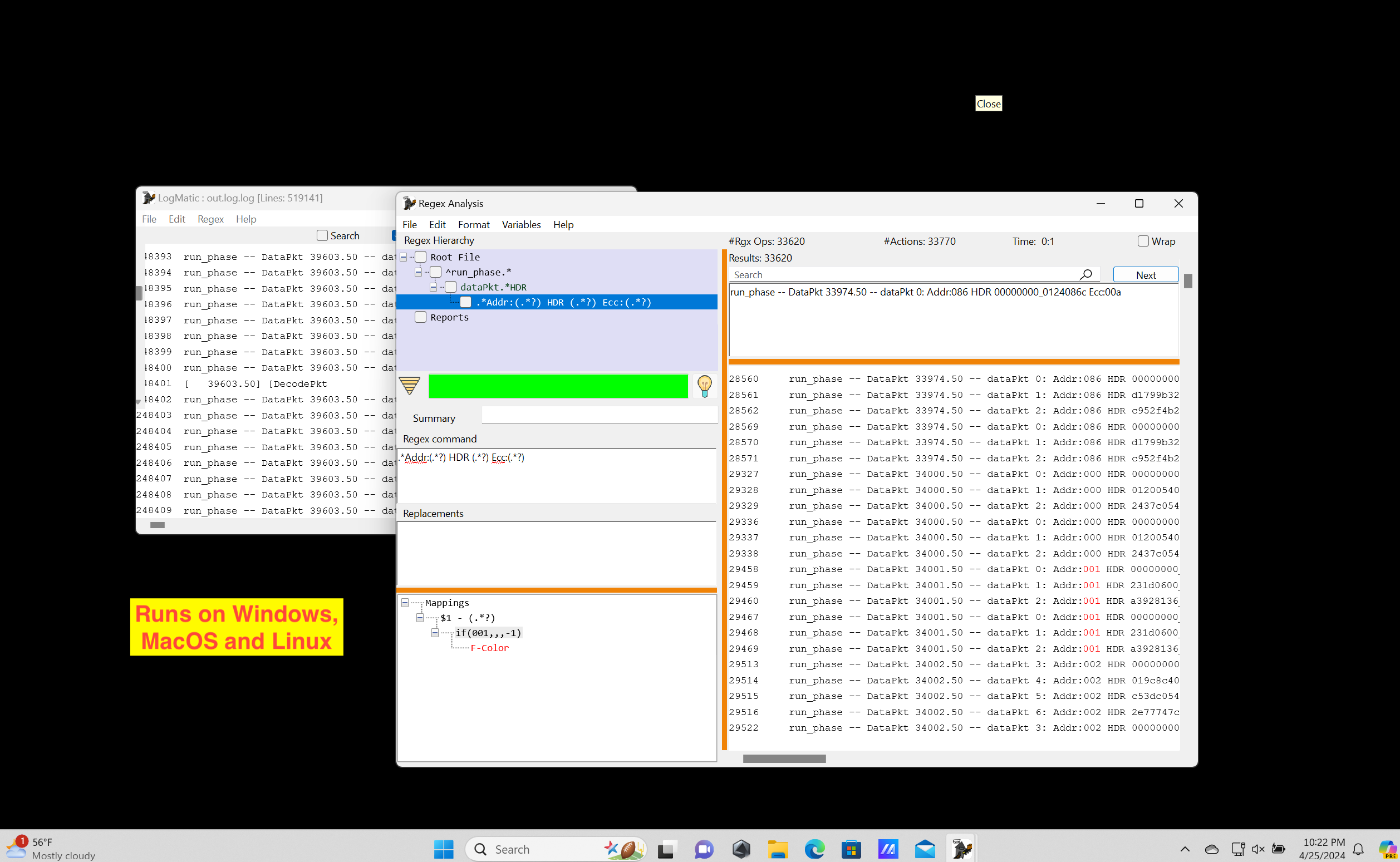 LogMatic Supports Windows